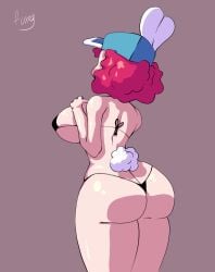 ass ass_focus big_ass big_breasts big_butt bikini bunny_ears bunny_girl bunny_tail female_focus female_only friday_night_funkin friday_night_funkin_mod fung_enoki graffiti_groovin' red_hair skarlet_bunny