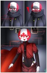 1boy 1futa 44waa29304 breasts canada_(countryhumans) clothed clothing comic countryhumans countryhumans_girl dialogue english_text femboy fully_clothed futa_on_male futanari happy male peru_(countryhumans) solo_focus standing surprised_face tagme text thick_thighs wide_hips