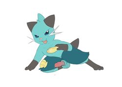 >:3 2014 3_fingers 3_toes :3 anthro balls barefoot blue_eyes cum cum_on_penis cum_string dewott dreiker erection fur grasp happy hi_res high_resolution highres holding looking_at_viewer male male_only mustelid nintendo nude otter penis pokemon pokemon_(species) raised_arm shell smile solo tongue tongue_out video_games whiskers