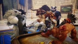 male/male orc_(warcraft) orgy pandaren sex tauren vulpera warcraft worgen world_of_warcraft