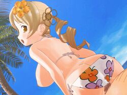 3d animated ass blonde_hair blush bouncing_breasts breasts clothed_sex cowgirl_position erect_nipples huge_ass large_breasts magical_girl mahou_shoujo_madoka_magica nipples penetration seismic sex swimsuit_aside tomoe_mami vaginal_penetration yellow_eyes