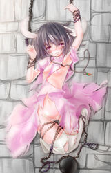 artist_request bondage chains female nipples tewi_inaba touhou