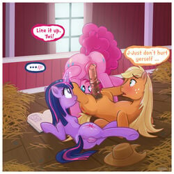 ... 1boy 2girls anus applejack(male)_(mlp) applejack_(mlp) ass assertive assertive_female assisted_sex barn bent_over blonde_hair blue_eyes blush book casual_sex curly_hair cutie_mark dialogue dominant_female eager english_text equine excited eyelashes female feral friendship_is_magic guided_penetration happy_female hat hat_removed hay hetero horn horse imminent_sex indoors leaking_pussy legs legs_apart long_hair looking_through_legs lying magic male mammal multicolored_hair multiple_girls my_little_pony nude nude_female on_back on_floor on_ground on_side open_smile orange_body pink_body pink_hair pinkie_pie_(mlp) pony purple_body purple_hair pussy pussy_juice raised_tail rule_63 smile spoken_blush standing straight syoee_b tail talking talking_to_another text thick_ass thighs top-down_bottom-up twilight_sparkle_(mlp) unicorn window