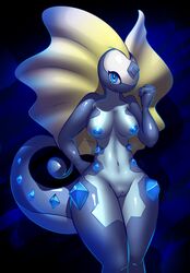 1girls anthro anthrofied aurorus breasts dinosaur elpatrixf female female_only fist furry happy looking_at_viewer nintendo nipples nude pokemon pokemon_(species) pokemon_xy pussy raised_arm smile solo standing video_games