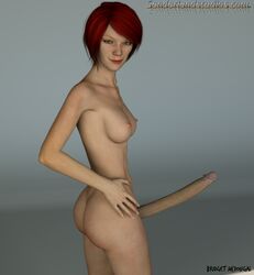 1futa 3d back_view bare_shoulders big_breasts big_penis billsender bridget_mcdougal busty butt_crack curvy erect_nipple erect_nipples erection eyelashes futa_only futanari hand_on_hip hands_on_hip hands_on_hips hourglass_figure human intersex looking_at_viewer naked nude pose posing pubes pubic_hair red_hair semi-erect senderland_studios short_hair simple_background smiling solo solo_futa spread_legs spreading standing text vein veins veiny veiny_penis voluptuous wide_hips