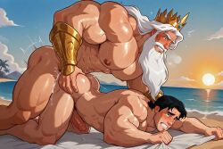 king triton from the little mermaid by zodoai