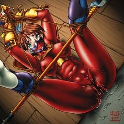 bondage erect_nipples female female_only human rope sakaki_muramasa solo soul_calibur taki