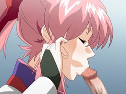 closed_eyes fellatio gundam gundam_seed gundam_seed_destiny hair lacus_clyne oral penis pink_hair