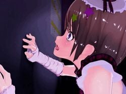 1boy 3d animated ass brown_hair censored doggy_style female hochika nylonheart penetration penis sex tagme underground_idol_x vaginal_penetration x-ray