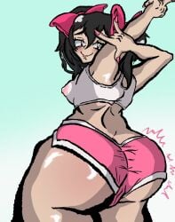 dumptruck_ass dumptruck_butt filthychubb huge_ass thick_thighs triple-q wide_hips yazawa_nico