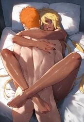 bleach blonde_hair dark-skinned_female dark_skin female ichigo_kurosaki interracial light-skinned_male light_skin male male/female orange_hair samsara_ai sex straight straight tia_harribel