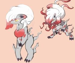 artesjsc big_breasts breasts cleavage female hisuian_zoroark huge_breasts pokemon pokemon_(species) thick_thighs wide_hips zoroark