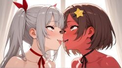 chirritox hispanic_virtual_youtuber kissing starvtuber vtuber youtube youtuber yuri