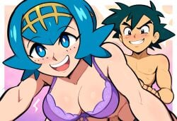 1boy 1girls aged_up ai_generated alternate_breast_size human lana_(pokemon) large_breasts male mullon novelai nude pokemon pokemon_journeys pokemon_sm satoshi_(pokemon) satoshi_(pokemon) sex smile straight