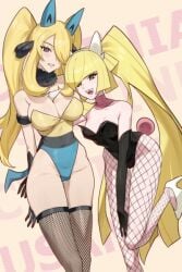 cosplay cynthia_(pokemon) female lucario lusamine_(pokemon) pokemon