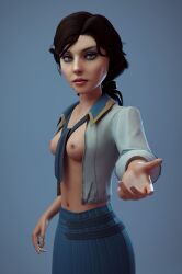 3d bioshock bioshock_infinite breasts breasts_out elizabeth_comstock female female_focus female_only hantzgruber small_breasts tagme