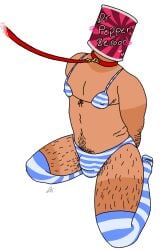 chubby chubby_male collar dr._pepper dr.pepper_man farmer's_tan feminized_male leash lingerie lingerie_only male male_only petplay st.cupidk