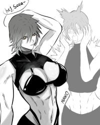 0_naiko_0 2d anti-aqua aqua_(kingdom_hearts) big_breasts breasts kingdom_hearts seductive seductive_eyes seductive_pose seductive_smile short_hair underwear yellow_eyes