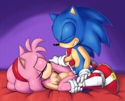 2025 absurd_res amy_rose bodily_fluids breasts closed_eyes colored cum cum_in_pussy cum_inside erection eulipotyphlan female genital_fluids genitals hedgehog hi_res holding_both_legs leg_markings looking_pleasured male mammal markings nipples nude orgasm penetration penis pussy revtilian sega sex smile sonic_(series) sonic_the_hedgehog sonic_the_hedgehog_(series) sr third-party_edit vaginal_penetration