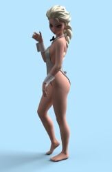 3d bunnysuit elsa_(frozen) tagme uncanny_valley