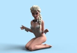 3d bunnysuit elsa_(frozen) tagme uncanny_valley