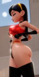 3d 3d_(artwork) big_ass big_breasts daughter panties small_waist smitty34 the_incredibles thick_thighs thighhighs thighs thong violet_parr wide_hips