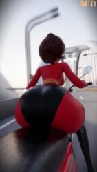 1girls 3d 3d_animation 9:16 animated ass ass_focus bike bodysuit bottom_heavy breasts brown_hair curvy elastigirl fat_ass female helen_parr huge_ass latex longer_than_10_seconds mature_female medium_breasts milf motorcycle older_female pixar short_hair shorter_than_30_seconds smitty34 sound tagme the_incredibles vertical_video video