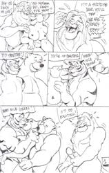 aladdin anthro baloo comic crossover disney furry monochrome mufasa nipples penis rajah sarabi talespin the_lion_king wolfwood