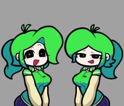 2girls big_breasts clothed female female_only friday_night_funkin mitori_(vs_human_impostor) teasing vs_human_impostor zallyrr