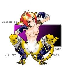 2001 breath_of_fire breath_of_fire_ii catgirl katt_(breath_of_fire) medium_breasts tagme