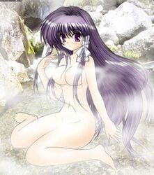 bow clannad kyou_fujibayashi medium_breasts straight_hair tagme