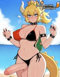 bowsette from mario (series) by foxenpai