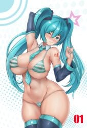 hatsune miku from vocaloid by miyyo w