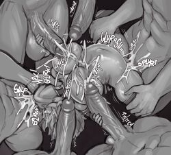 1girls 2025 6boys abs areolae balls big_balls big_breasts breasts choker clariarikari cum cum_in_mouth cum_in_pussy cum_inflated_belly cum_inside cumflated cumflated_belly cumflation cumming deepthroat ejaculation erection excessive_cum excessive_genital_fluids female female_penetrated genital_fluids hands_on_thighs head_back holding_penis huge_cock inflation large_balls larger_male legs_spread male male/female male_penetrating male_penetrating_female monochrome muscular_male nipples oral oral_penetration oral_sex orgy original_character penis penis_on_breast pussy_juice saliva saliva_on_penis sex shortstack size_difference smaller_female spitroast stomach_bulge terra_(clariarikari) thighhighs throat_bulge vaginal_creampie vaginal_penetration vaginal_sex veiny_penis