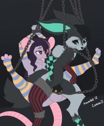 absurd_res animal_genitalia anthro big_pussy bound chained chains clothing collar digital_media_(artwork) dominant dominant_female duo edging eeveelution female femboy feral gay gay_male generation_6_pokemon genitals hi_res homosexual homosexual_male legwear male male/female male_only male_penetrating mammal mouse murid murine nintendo open_mouth penetration pokemon pokemon_(species) redeye rodent sex simple_background sketch spread_legs spreading stockings submissive submissive_male sylveon tail thick_thighs vulva