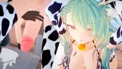 1girls 2futas 3d animated big_breasts big_penis bikini blue_hair bouncing_breasts brown_hair ceres_fauna collar cow_print cow_print_bikini cowbell cowgirl_outfit cowgirl_position cum cum_in_bucket cumshot female from_behind futa_on_female futanari futanari_penetrating gangbang geministarsign green_hair handjob hololive hololive_english impasfx koi_s3 koikatsu large_breasts large_penis milking_handjob moaning moaning_in_pleasure nanashi_mumei nekonyan_vr opennsfwsp ouro_kronii reverse_cowgirl_position riding_penis sitting_on_person sound sound_edit swimsuit very_long_hair video virtual_youtuber vtuber