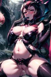 ai_generated cum_in_ass elise_kythera_zaavan gaping girl league_of_legends riot_games