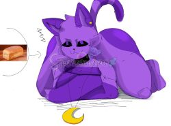 1boy 2d anthro ass_up big_ass catnap_(poppy_playtime) critters_(poppy_playtime) digital_drawing_(artwork) femboy femboy_only furry furry_only laying_down no_humans poppy_playtime poppy_playtime_(chapter_3) purple_body rule_63 smiling_critters solo starverstar000