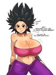 caulifla dragon_ball dragon_ball_super english_text female female_only pinkkoffin shueisha tagme text twitter_link