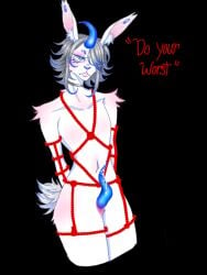 artist_plutomagic07 bondage bunny bunny_boy femboy furry furry_only gay hor horn male only_male tied_up