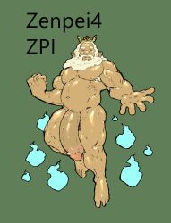 balls bara beard big_penis breath_of_the_wild facial_hair flaccid male male_only muscles muscular nintendo nude penis rhoam_bosphoramus_hyrule solo solo_male the_legend_of_zelda zenpei