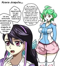 2girls female female_only lulu_obsidian marcelo_hentais multiple_girls rin_(yu-gi-oh!_arc-v) serena_(yu-gi-oh!_arc-v) spanish_text text yu-gi-oh! yu-gi-oh!_arc-v