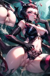 ai_generated cum_in_ass elise_kythera_zaavan gaping girl league_of_legends riot_games