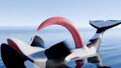 16:9 3d_(artwork) absurd_res animal_genitalia animal_penis anus big_penis blender_(artwork) blender_cycles_(artwork) bodily_fluids cetacean cetacean_genitalia cetacean_penis close-up cum cum_on_face cum_on_self digital_media_(artwork) dolphin ejaculation erection feral flippers genital_close-up genital_fluids genital_slit genitals hi_res huge_cock long_penis male mammal marine multicolored_body oceanic_dolphin orca orqa penis penis_close-up pink_penis presenting presenting_penis qubane red_eyes solo tail tapering_penis toothed_whale two_tone_body vein veiny_penis widescreen