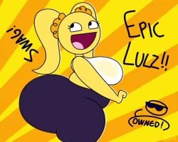 1girls animated big_ass big_butt breathotter bubble_butt epic epic_face fat_ass female female_only huge_ass huge_butt mr_otter_breath music shaking_ass shaking_butt solo solo_female sound tagme text thick_thighs video yellow_body yellow_skin