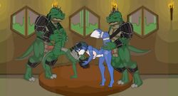 animated anthro balls black_hair blue_hair canine female fox gorepete hair krystal legend_of_krystal lizard male mammal nintendo nude penis reptile scalie sex sharpclaw sharpclaw_lady(star_fox) star_fox straight video_games