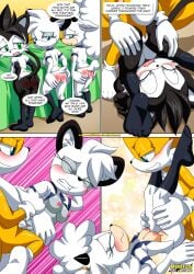 1boy 3girls anthro ass barby_koala bbmbbf blush breasts comic dialogue female foursome hershey_the_cat lanolin_the_sheep male male/female mobius_unleashed nipples palcomix penis pussy sega sex sonic's_guide_to_spanking_2_(comic) sonic_(series) sonic_the_hedgehog_(series) speech_bubble tails tails_the_fox vaginal_penetration vaginal_sex