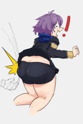 ass ass_cleavage bernadetta_von_varley chubby fire_emblem fire_emblem:_three_houses nintendo spanking takamoom thick_thighs weight_gain