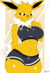 1girls 2025 breasts eeveelution female female_only gamefreak jolteon pokemon pokemon_(species) tagme thighs wamimaki