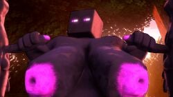 1girls2boys 2boys1girl areola areolae big_nipples big_penis black_body bouncing_breasts breasts double_handjob enderman enderwoman female forest forest_background genitals group group_sex handjob hands_behind_head huge_areola huge_areolae huge_breasts humanoid inverted_nipples looking_at_another lovely_(piskelpaxels) male male/female microsoft minecraft mojang nature nature_background nipples penile penis piskelpaxels_ plant puffy_nipples purple_nipples sex slightly_chubby square_(anatomy) square_breasts sunset threesome tree xbox_game_studios